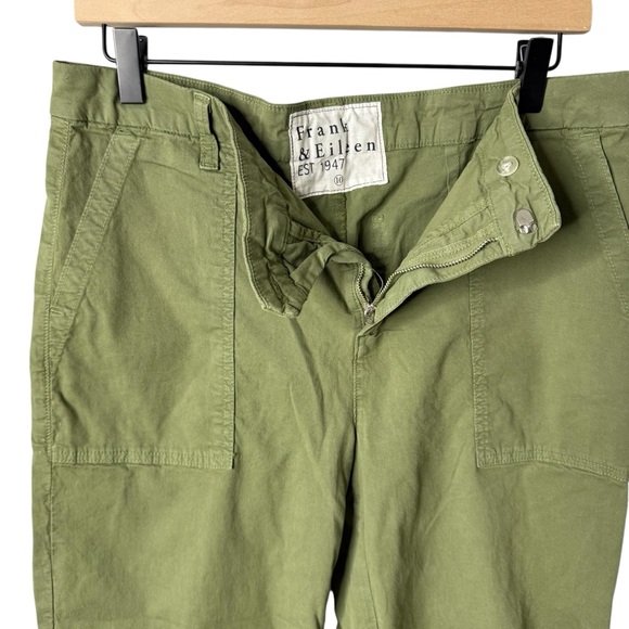 Frank & Eileen Blackstone Utility Pants Green Size 10 Cropped - Picture 3 of 6